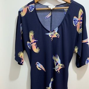 Anthropologie Deletta Bird Tunic Size XS